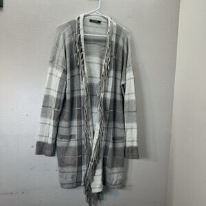 Ralph Lauren Wool Cashmere Fringed Southwestern Aztec Western‎ Cardigan SZ L